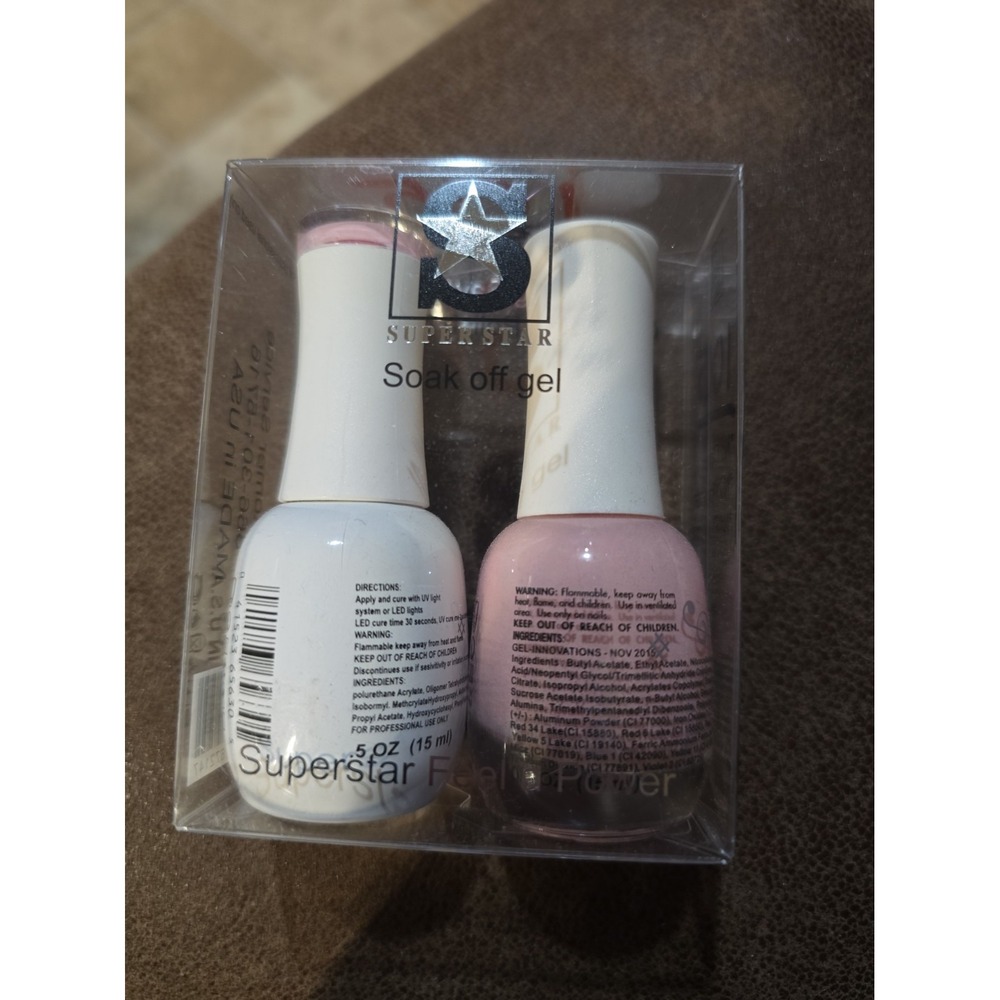 SuperStar Soak Off Duo Gel + Nail Polish #105 Babe Girl Color See Pics W Box